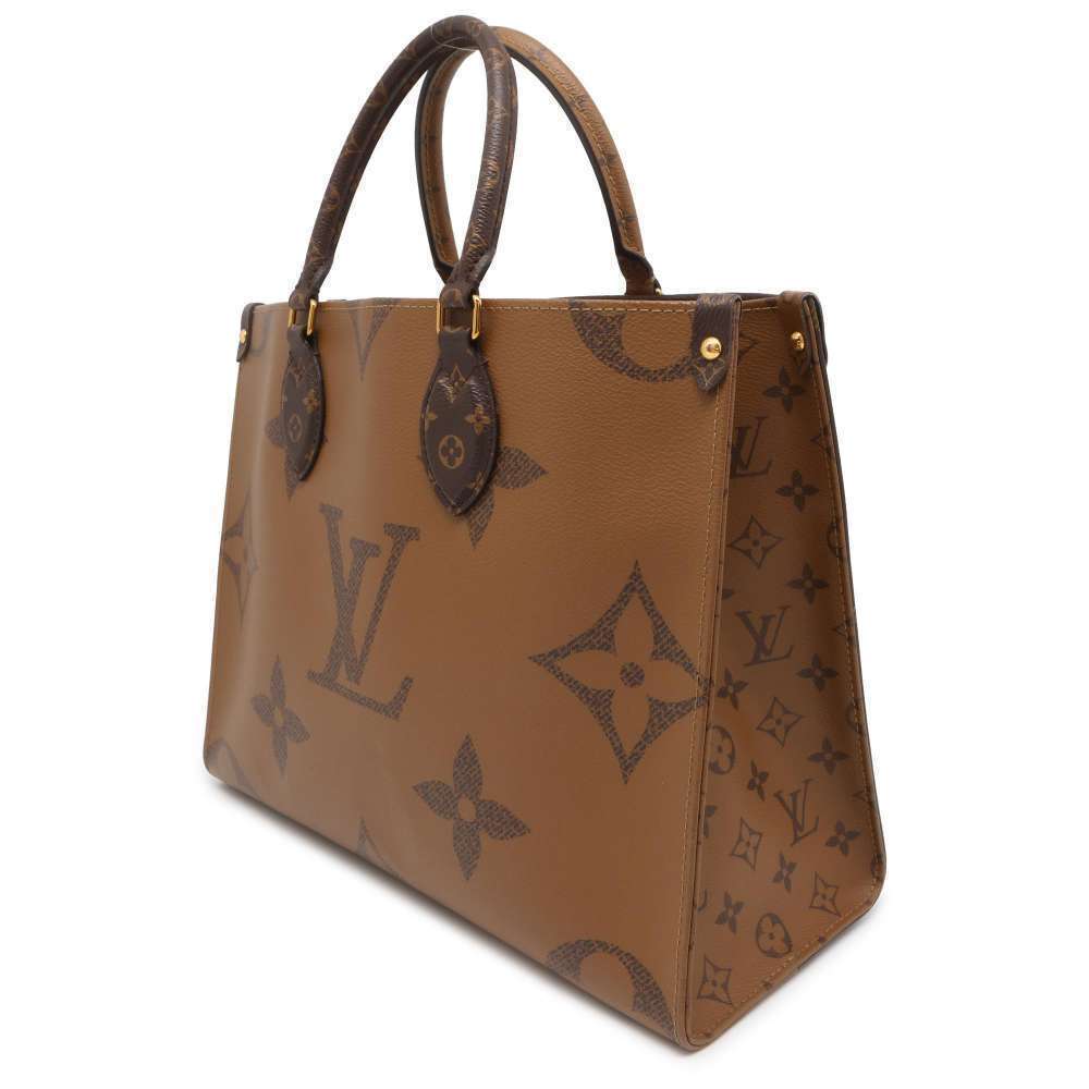Louis Vuitton Bag Monogram OnTheGo Handbag Tote Reverse Giant